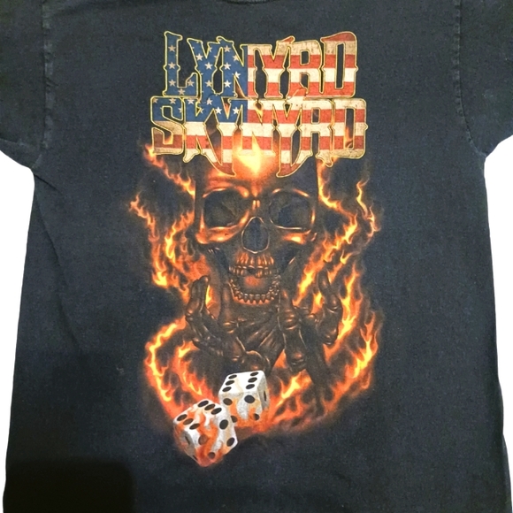 EUC Lynyrd Skynyrd Flaming SKULL Rolling Dice - Picture 2 of 4